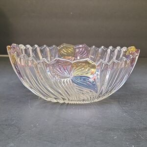 Like New vintage Anna Hütte Bleikristall German crystal glass 7.5" oval bowl
